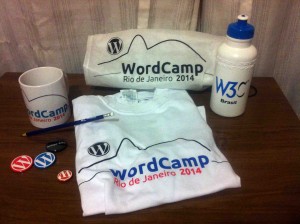 Brindes do WordCamp Rio de Janeiro 2014